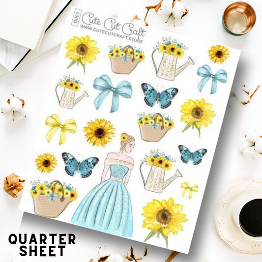 Spring Sunflower #062 || Deco Sheet