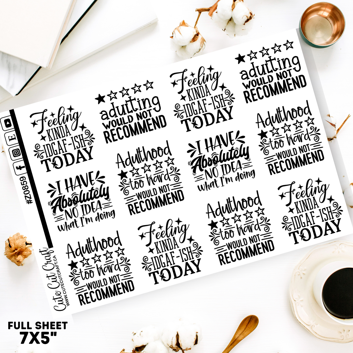 Adulting Quotes || Deco Sheet