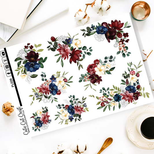 Evening Florals || Decorative Sheet