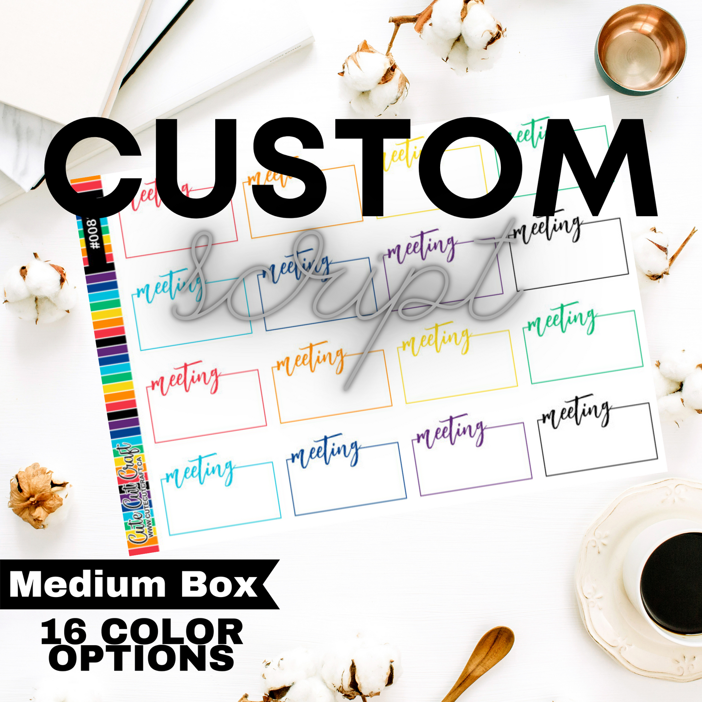 Custom Script Medium Box || Script Boxes – Cute Cut Craft