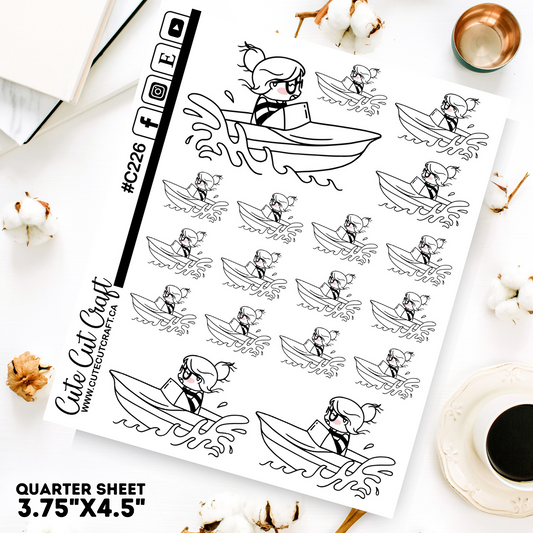 Lake Boat || Planner Paige