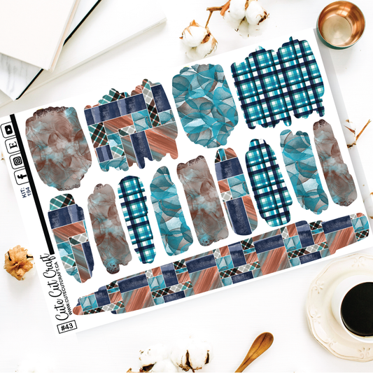 Fall Patchwork #198 || XL Brush Stroke Sheets