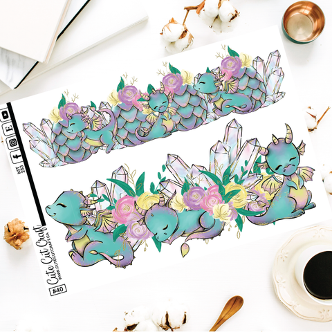 Crystal Dragon #253 || XL Deco Sheet