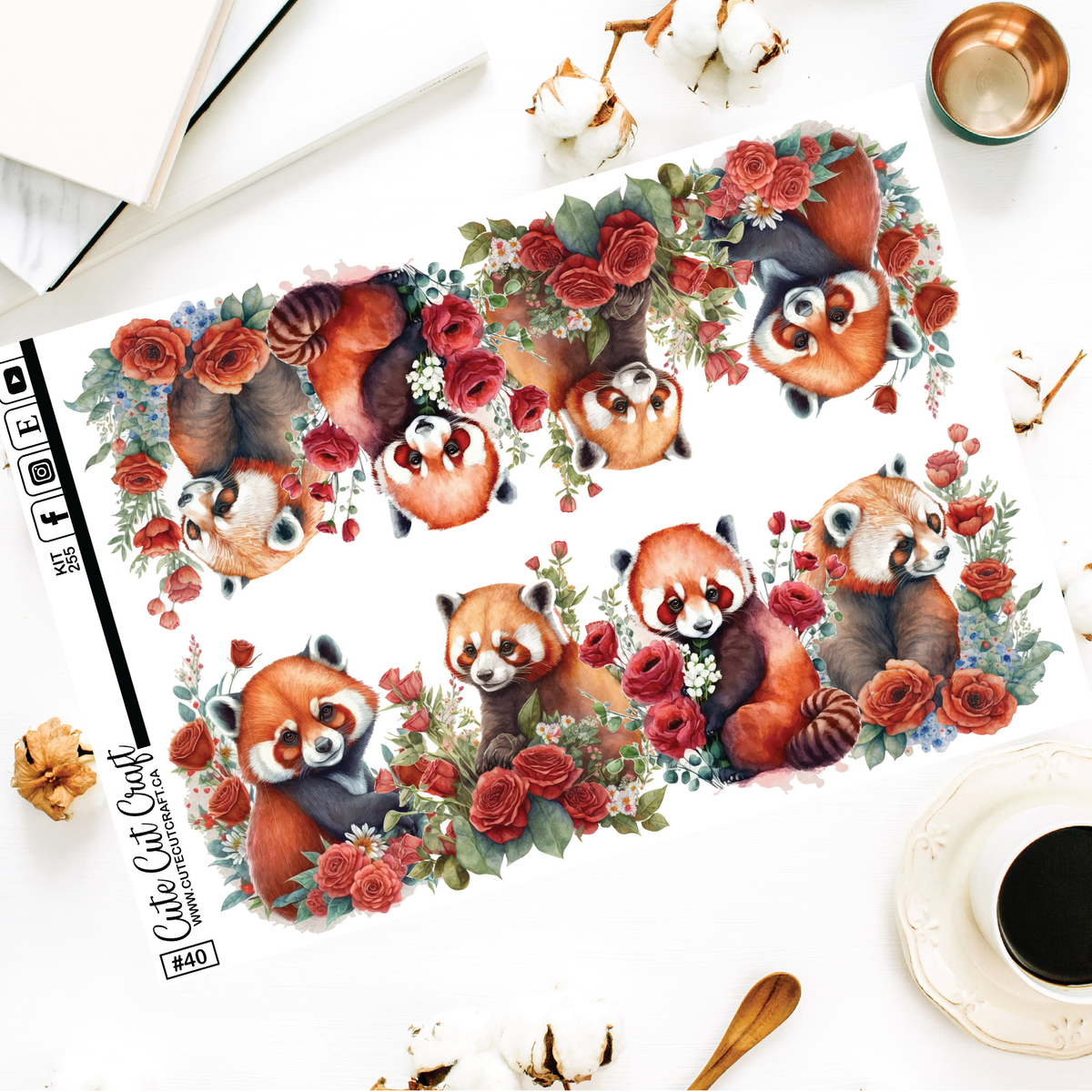 Panda Love #255 || XL Deco Sheet