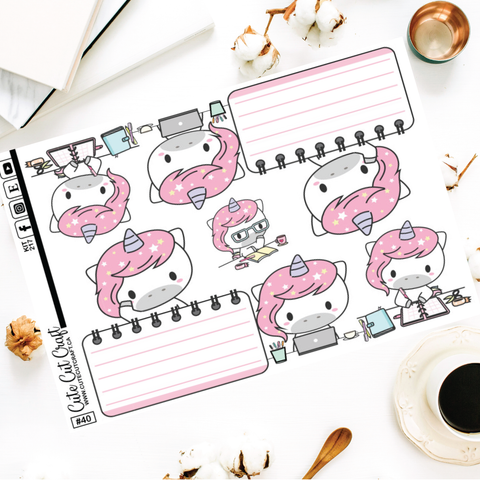 Unicorn Charlie #217 || XL Deco Sheet