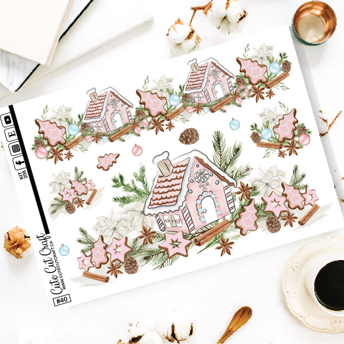 Gingerbread #211 || XL Deco Sheet