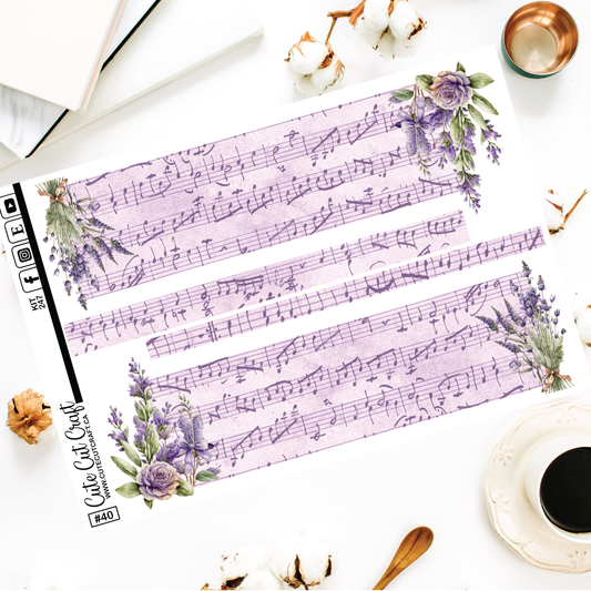 Lavender Music #248 || XL Deco Sheet