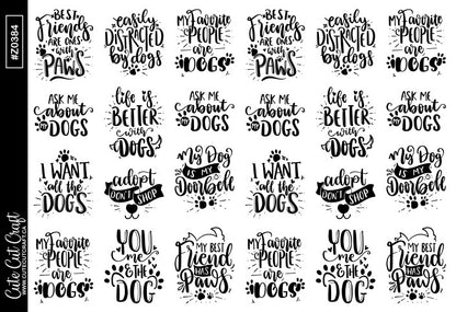Dog Quotes || Deco Sheet