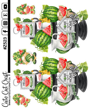 Watermelon Tiered Tray Gnomes