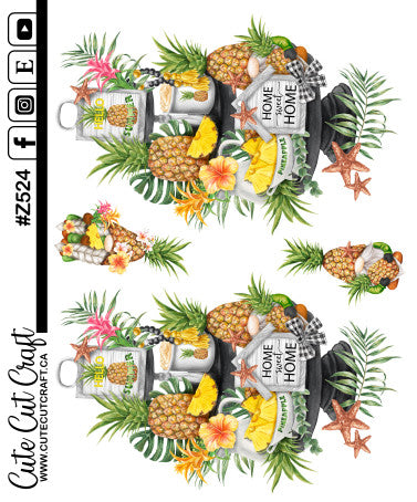 Pineapple Tiered Tray Gnomes