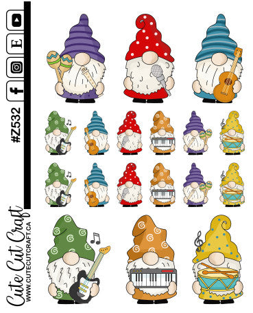 Music Gnomes || Deco Sheet