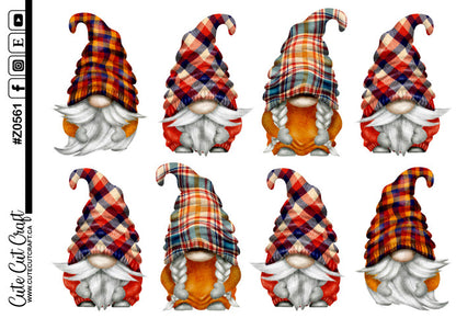 XL Fall Plaid Gnomes