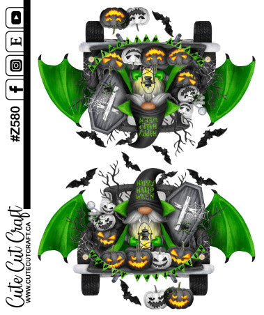 Green Bat Truck Gnomes