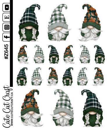 Plaid Leaf Gnomes