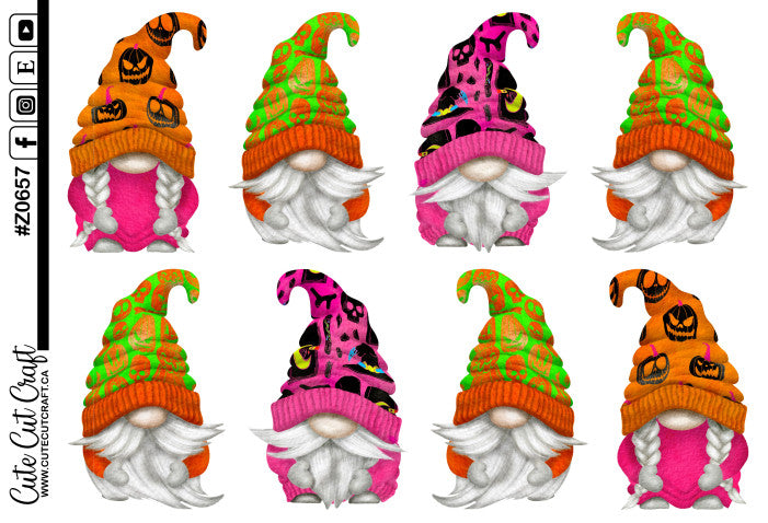 XL Neon Halloween Gnomes