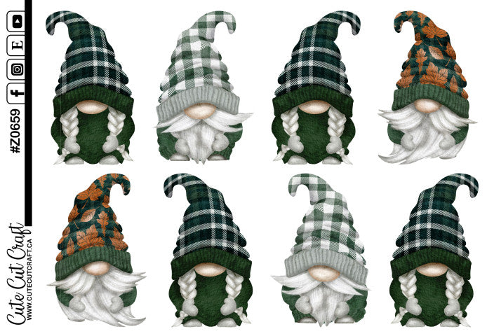 XL Plaid Leaf Gnomes