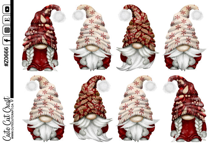 XL Winter Red Gnomes