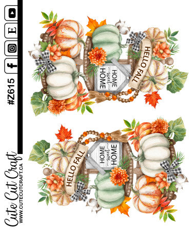 Pumpkin Fall Tiered Tray Gnomes