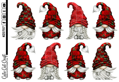 XL Red Patchwork Gnomes