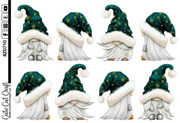 XL Winter Green Gnomes