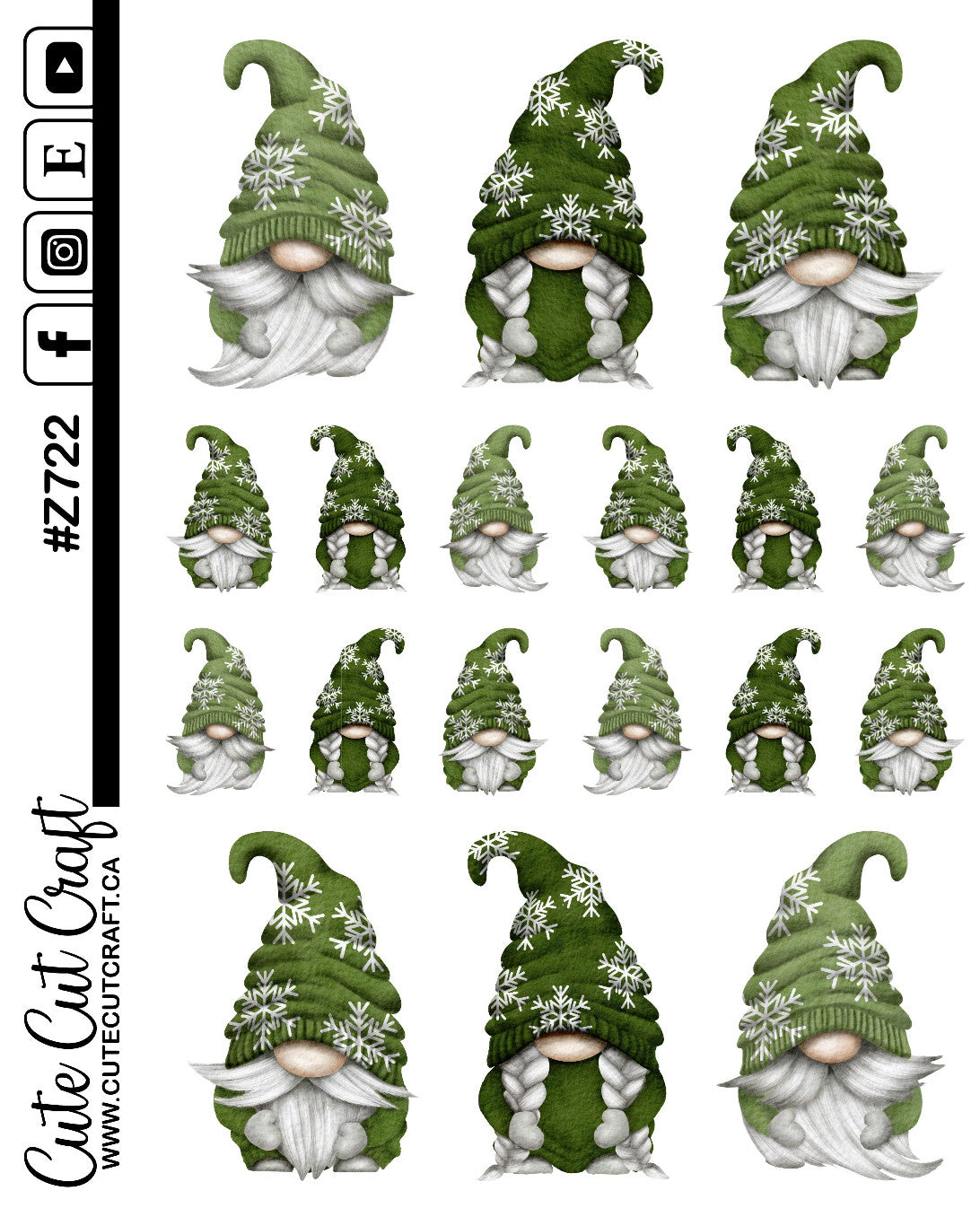 Green Snowflake Gnomes