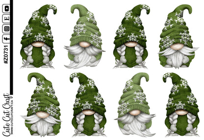 XL Green Snowflake Gnomes