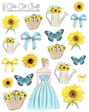 Spring Sunflower #062 || Deco Sheet
